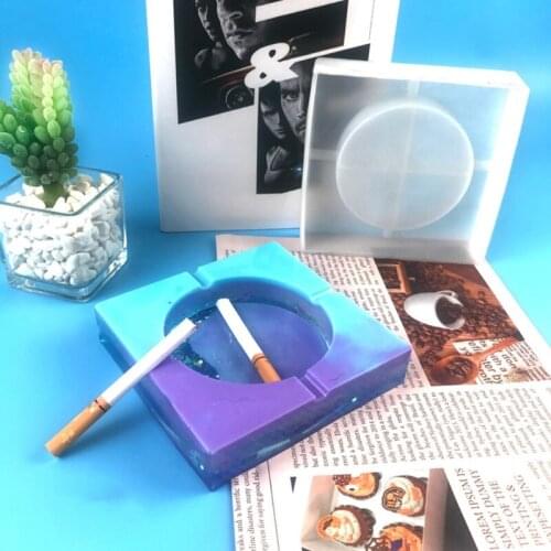 Storage Box Epoxy Resin Mold Ashtray Cigarette Case Silicone Mould DIY Crafts Jewelry Organizer Casting Tool