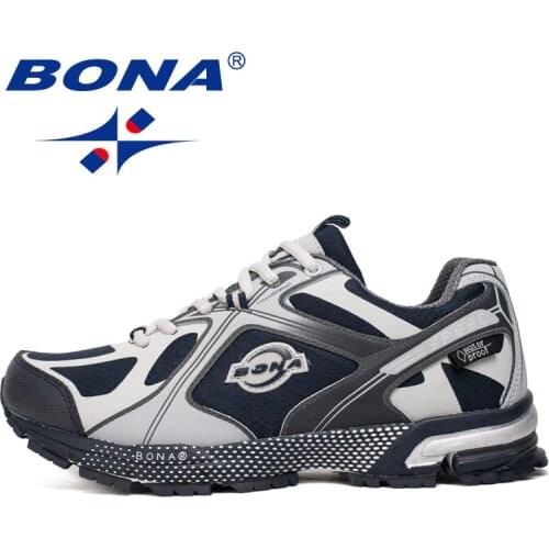 BONA 2019 New Designer Popular Sneakers Shoes Men Mesh Light Breathable Men Casual Tenis Shoes Men Outdoor Zapatos Hombre Shoes