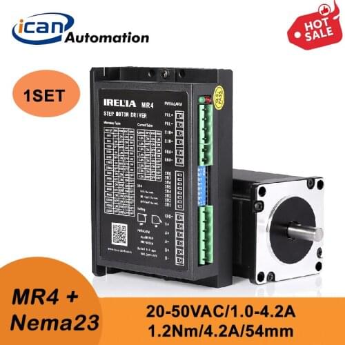 ICAN Nema23 Microstep Driver 1.2Nm 4.2A 54mm 20-50VDC Cnc Stepper Motor Kit
