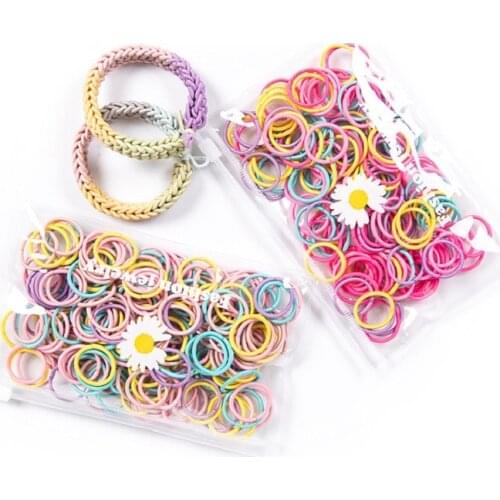 Girls Candy Color Cute Elastic Hair Rubber Bands DIY Head Rope Bracelets Wrist Jewelry Gift For Men Bracelet Making Supplies New