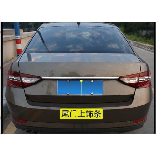 High-grade stainless steel rear trunk lid Trim for 2016-2017 Skoda Superb