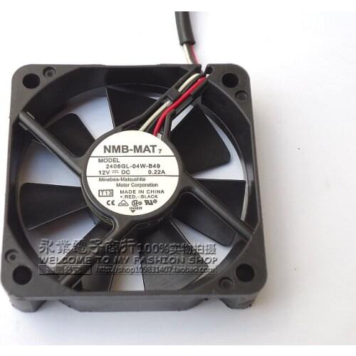 NMB-MAT 2406GL-04W-B49 T13 DC 12V 0.22A 60x60x15mm Server Cooling Fan