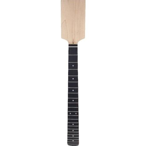 New Electric Guitar Neck Paddle Head Rosewood on Maple 22 Frets Dot Inlay Unfinished Diy Parts