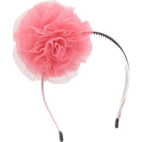 2021 NEW colorful children kids large tull pomp flower hairbands wedding hair accessories party bands children fashion hairband