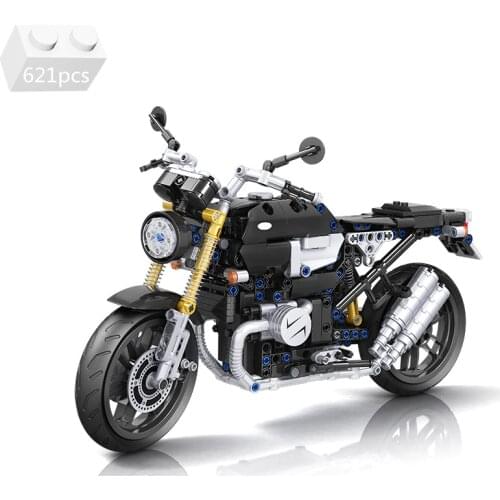 NEW High-tech Heritage Motorcycle Building Blocks Kit Bricks Creator Expert Speed Street Motor Kids Toys For Children Boys Gifts