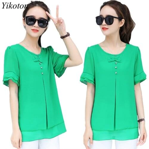 Casual Shirt Woman Top Summer Blouses 2021 New Womens Clthes Loose Plus Size Shirts Chiffon Camisa Feminina Tops Mujer de Moda