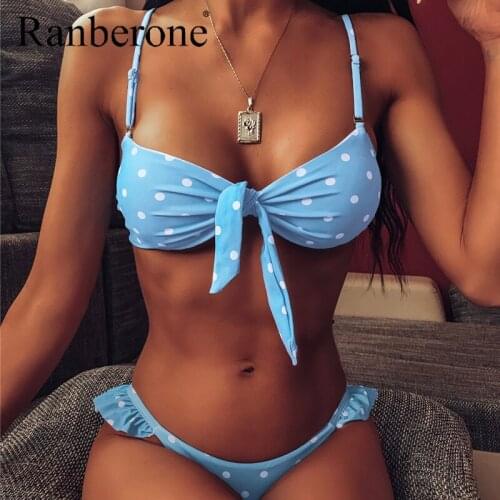 Купальники в горошек Ranberone China At AliExpress