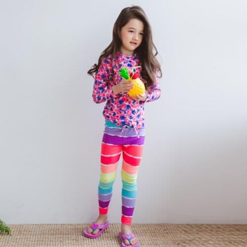 Split childrens swimsuit girls long sleeve trousers full body sunscreen Princess middle school childrens swimsuit