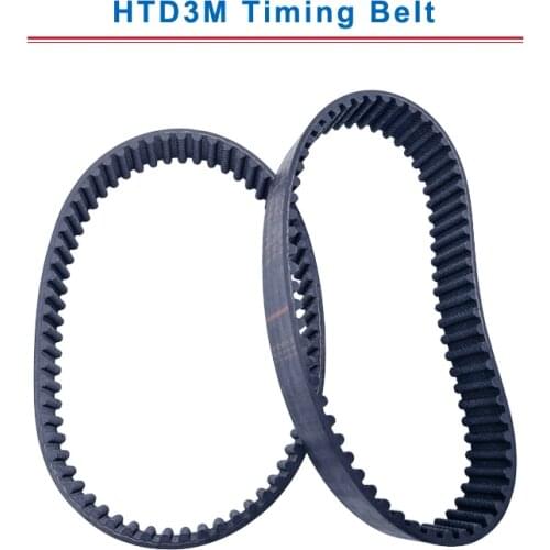 HTD3M Timing Belt with circular teeth 3M-165/168/171/174/177/180/183/186/189/192 teeth pitch 3mm belt width 10/15 mm