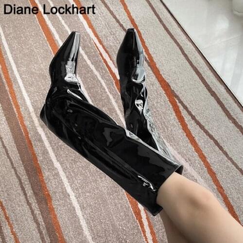 Green Women Wedge Boots Fold Knee High Boot Female Pointed Toe Riding Wedges Long Boots Woman Slim Pleated Shoes Botas Mujer 42