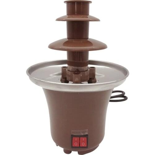 Chocolate Fondue Fountain Machine 3 Tiers for Nacho Cheese BBQ Sauce US Plug