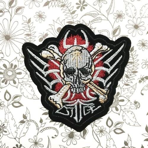 Skeleton Skull ghost Patch Iron on Embroidered Sew Applique Jacket Clothes Stickers Fabric Badge Garment DIY clothes