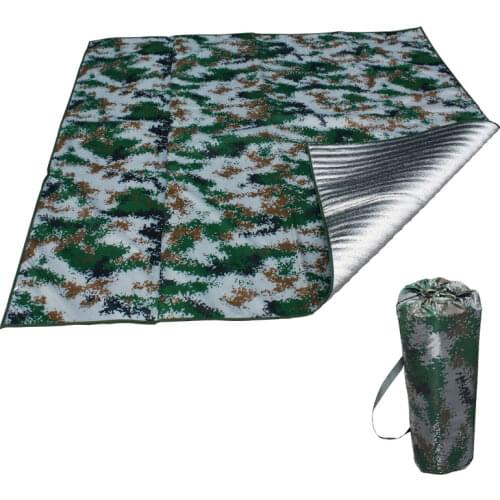 Waterproof Camping Mat Ultralight Foldable Picnic Blanket Beach Mattress Thickened Camouflage Aluminum Film Moisture-proof Pad