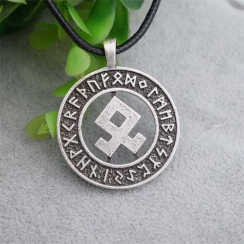 Slavic Viking Alphabet Rune Necklace Wicca Pagan jewelry gift