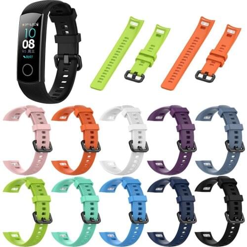 Soft Silicone Watch Strap Band Replacement for Huawei Honor Smart Bracelet 4/5