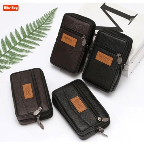 Universal Leather Drop wear resistance Waist Pack Wear belt Phone Bag for iPhone /samsung / huawei / xiaomi /Nokia Models Pocket
