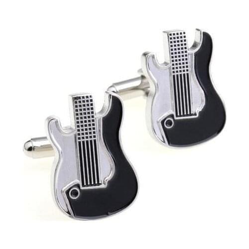 Guitar Cufflinks Shirt Cuff Bottons High Quality Musical Instruments Cuff Links Fashion Brand Men Jewelry WholeSale 10pairs/lot