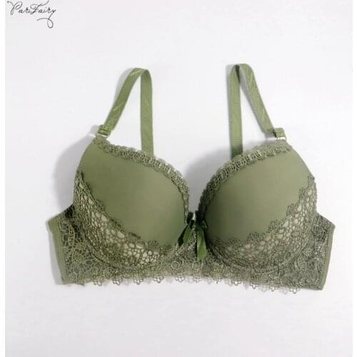Parifairy 9 colors Plus size trim lace bras for women embroidered d cup underwear non-padded full cup lingerie