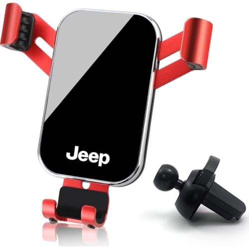1Pcs ABS Car Phone Holder PMMA Gravity Car Mount Mobile Stand Support For JEEP Grand Cherokee Renegade Wrangler Compass Patriot