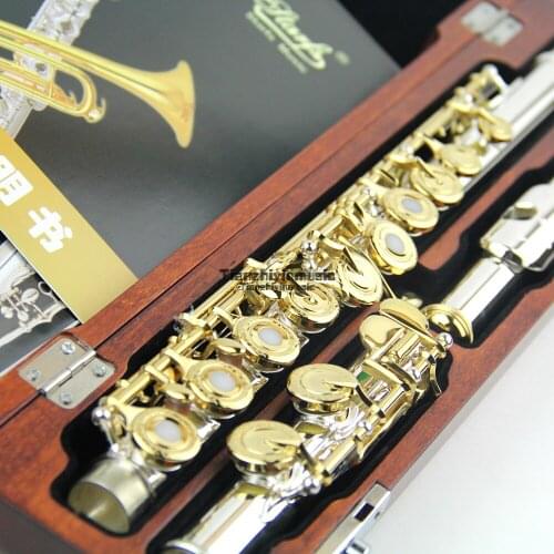 1PCS Flute 16 Holes Silver Closed Beautiful Shape+E Key