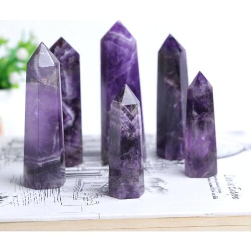 1PC Natural Crystal Column Quartz Rock Mineral Specimen Crystal Point Quartz Rainbow Wand Home Decor Reiki Healing Energy Stone