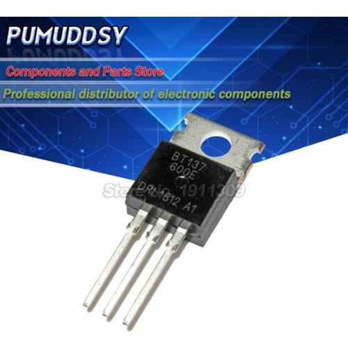 10PCS BT137-600E TO-220 BT137 600V 8A Triacs Thyristor IC