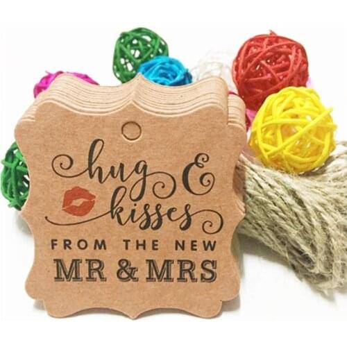 100pcs Kraft Paper Tags with Natural Jute Gift Handmade Packing Label Card Thanksgiving DIY Tags for Christmas Wedding Favor