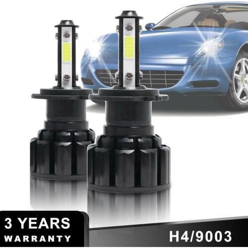 2pcs 60w 12000LM Car Haedlight Bulbs H4 H7 H11 Led 9005/HB3 9006/HB4 6500k Auto Fog Light Waterproof 12v Led Bulb
