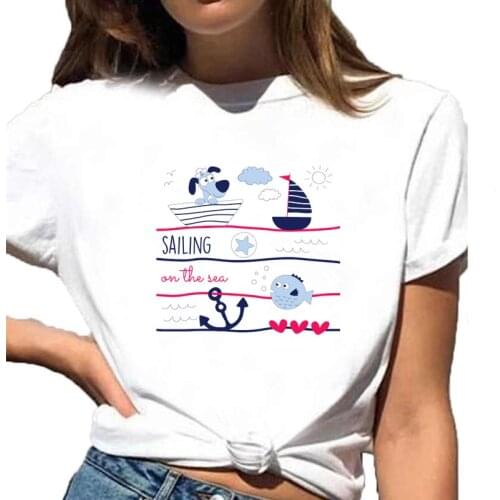 2020 Summer Cute Funny print T Shirt Women Casual Short Sleeve Funny Slim Fit Fashion Brand Tops Tees HH302