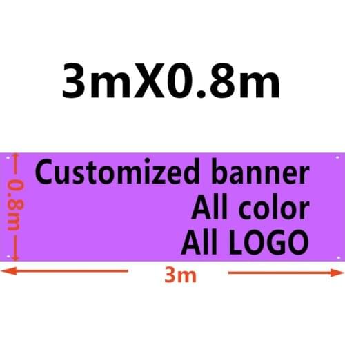 3X0.8m Full Color Custom flag Banner with Grommets