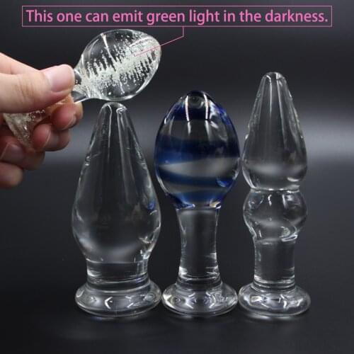 4 Kinds Glass Big Butt Plug Anal Dildo Crystal Penis Dick Dildos Sex Toys for Adults Women Man Member Falos Faloimitator Shop