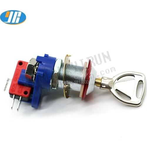 Arcade game accessories 27mm Lock With Key 3pin micro switch Fishing game machine credit lock slot game