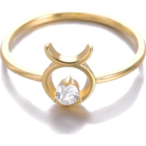 Zodiac Rings For Women Boho Jewelry Sagittarius Leo Aquarius Pisces Aries Taurus Birthstone Constellation Ring Best Friend Gifts