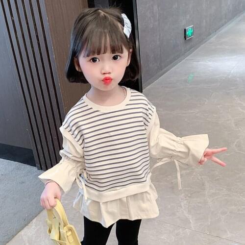 Girls Blouse Striped Blouse For Girl Spring Autumn Kids Blouse For Girls Casual Style Childrens Clothing Girl