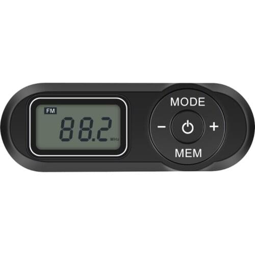 Digital Pocket FM Radio FM:64-108MHz Portable FM Radio Receiver with LCD Display Neck Lanyard 3.5mm Headphone