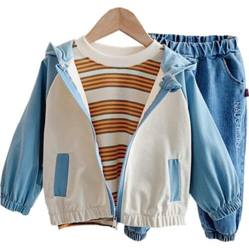 Spring Autumn Children Clothes Baby Boys Girls Fashion Hoodies T Shirt Pants 3Pcs/sets Kids Infant Clothing Toddler Sportswear