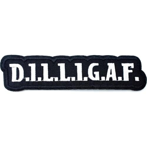 DILLIGAF (Size:2.6x11.5cm) Cloth Badges Mend Decorate Patch Jeans Bag Hat Clothes Apparel Sewing Decoration Applique Patches