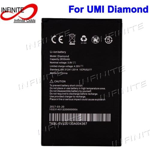 For Umi Diamond Battery for For Umi Diamond X Batterie Bateria Accumulator AKKU 2650mAh