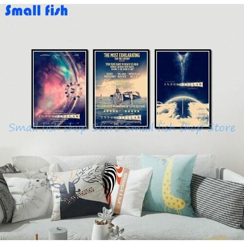 Interstellar A Home Furnishing decoration Kraft Movie Poster Drawing core Wall stickers 42*30cm