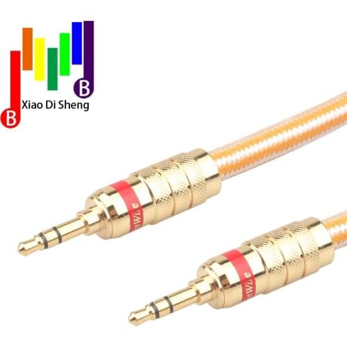 Hifi 3.5 to 3.5 AUX Cable for Amplifier PC Mobile Headphone Car 3.5mm Mini Jack Male to Male OFC silver Audio Cable 1M 3M 5M 8M