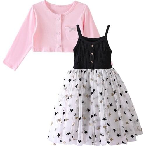 LZH Infant Baby Girls Clothes Set 2021 New Autumn Kids Clothes Coats Skirts 2Pcs Suit Children Clothing Dresses For Girls 2-6T