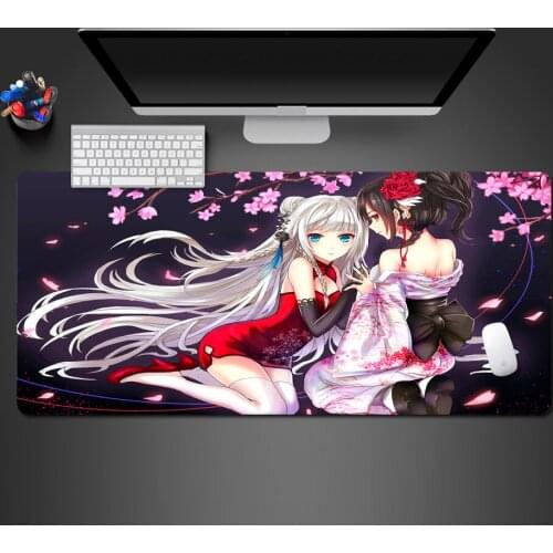 Japanese Cute Girl Anime Mouse Pad Printing High Quality Rubber Game Mouse Pad Game Accessories Anime Extra Large Game Mat