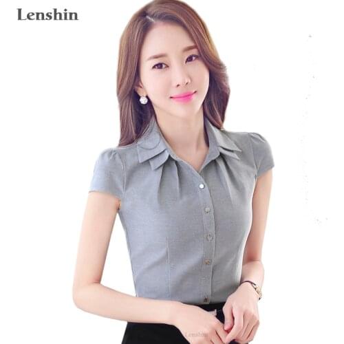 Lenshin Gray Blouses
