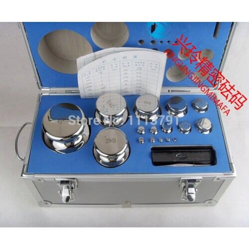M1 Grade 28 pcs 1mg-5kg Stainless Steel Digital Scale Calibration Weights Kit Set w Certificate, precision Packed