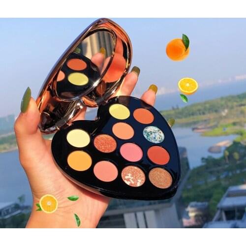 Shimmer Matte Heart-shaped Makeup EyeShadow Palette Glitter Metallic EyeShadow Pallete Sombra Maquiagem professional Completa