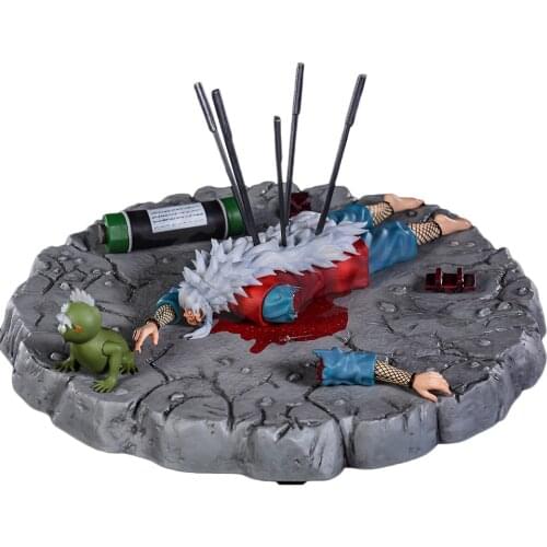 Naruto Shippuden Anime Model Ero-sennin Gama Sennin GK Jiraiya Death Action Figure 25cm Pvc Statue Collectible Toy
