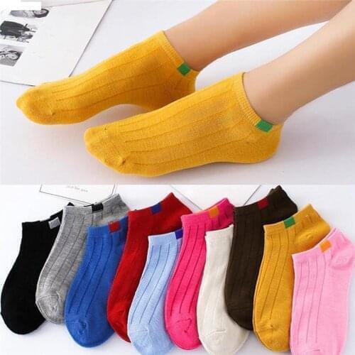 Fashion Men Women Breathable Sports Short Ankle Socks New Style Solid Color Cotton Socks Invisible Non-Slip Elastic Boat Sock