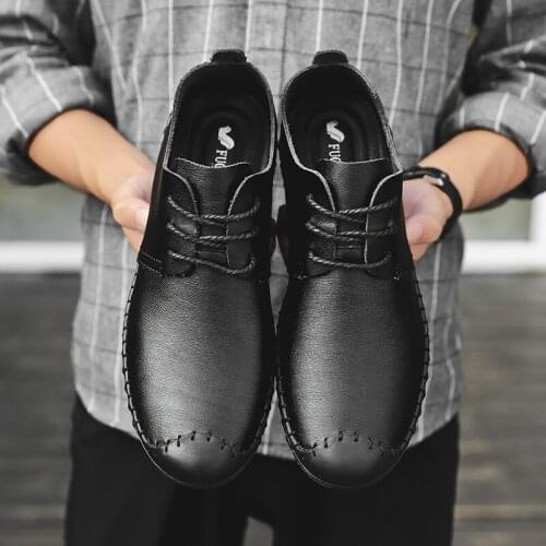 Leisure Shoes Spring Casual Shoes For Men Sneaker Black Mens Leather Zapatillas Man Shoe Fashion Zapatos Hombre Cuero