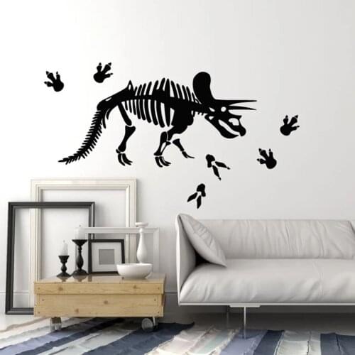 Dinosaur Park Wall Decal Skeleton Fantasy Children Kids Boys Bedroom Nursery Play Zone Interior Decor Vinyl Stickers Mural M022