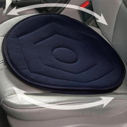 Non-slip Car Seat Revolving Rotating Cushion Memory Swivel Foam Mobility Aid Seat Cushion In Chair Tie On Pad Dark Blue